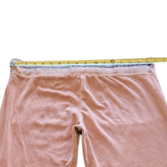 Y2K Blush Pink Women's Velour BCBG Max Azria Lounge Pants Size L - Picture 8 of 13
